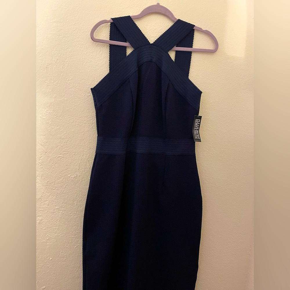 New York and Company L Navy Blue Dress